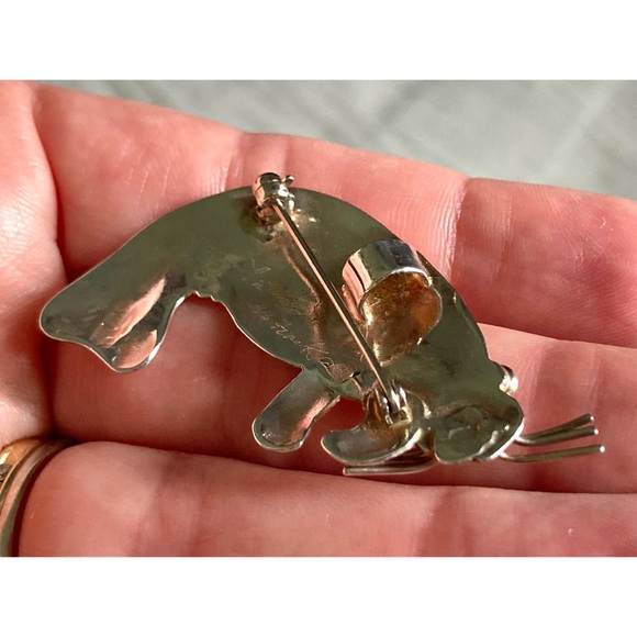 925 Manatee Brooch/Pendant Artist-Signed Sterling Silver - Picture 4 of 7